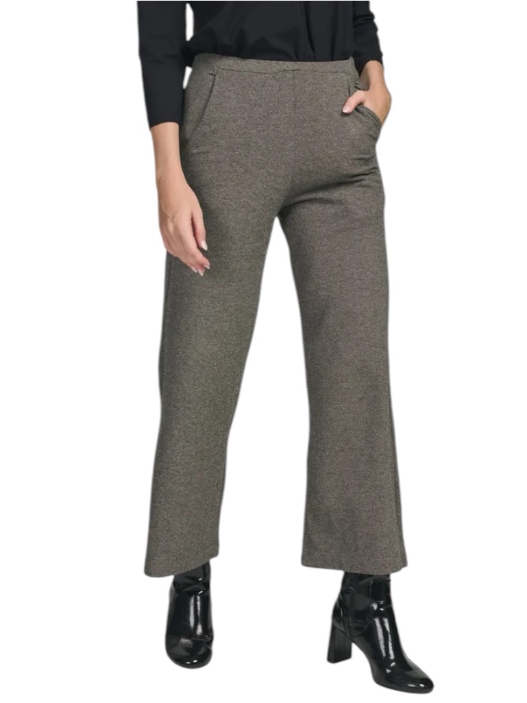 Alembika Essential Cropped Pants Fog Gray Wide Leg Pull-On Size 0 Us 4-6 Nwt